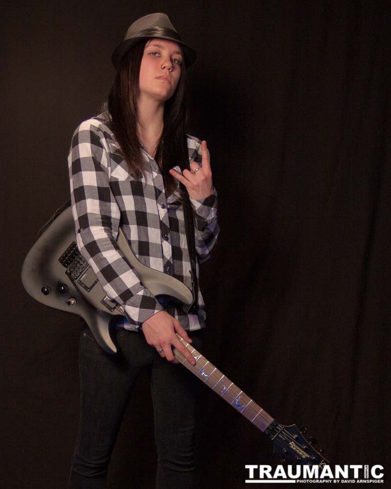 I saw an amazing picture on a web site of this female guitarist.  She was beautiful.  After a bit of searching, I was able to contact her and we did this shoot together.